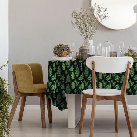 Fernery Botanical Green/Charcoal Tablecloth