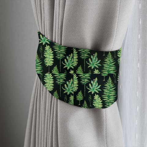 Fernery Botanical Green/Charcoal Tieback