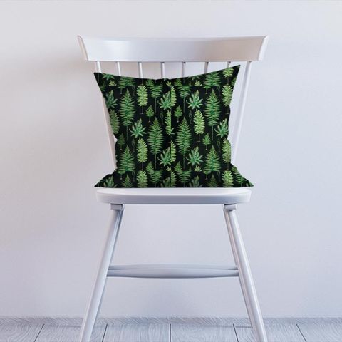 Fernery Botanical Green/Charcoal Cushion