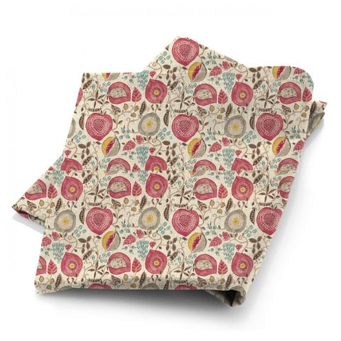 Peas & Pods Cherry/Linen Fabric