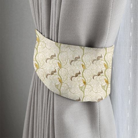 Squirrel & Dove Sage/Neutral Tieback