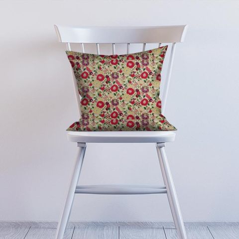 Tree Poppy Red/Plum Cushion