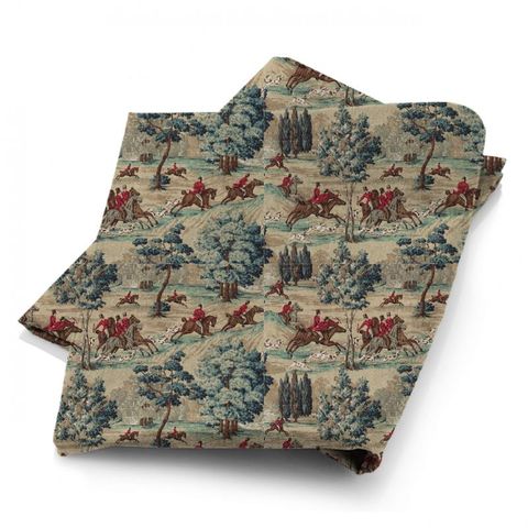 Tally Ho Teal/Ruby Fabric