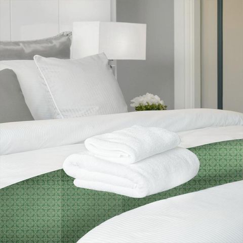 Hampton Weave Botanical Green Bed Runner