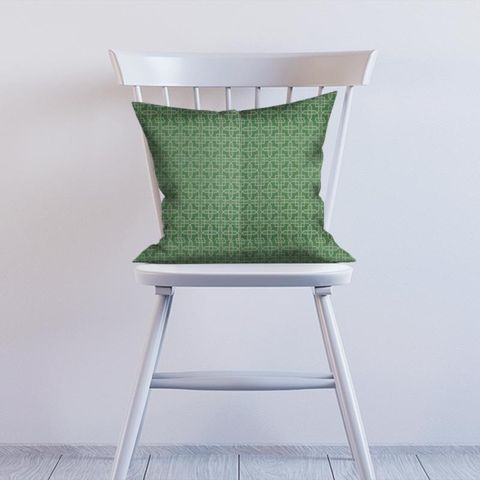 Hampton Weave Botanical Green Cushion