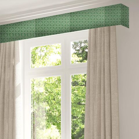 Hampton Weave Botanical Green Pelmet