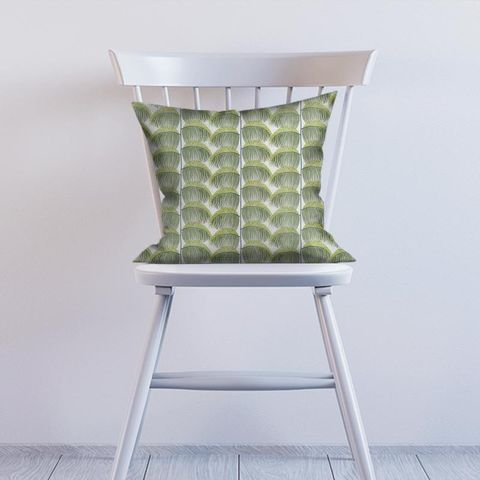 Manila Embroidery Lime Cushion