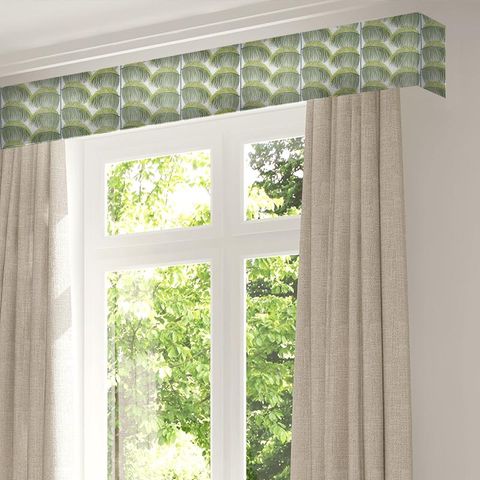 Manila Embroidery Lime Pelmet