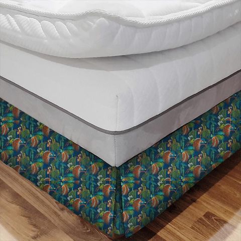 Rain Forest Embroidery Embroidery Tropical Night Bed Base Valance
