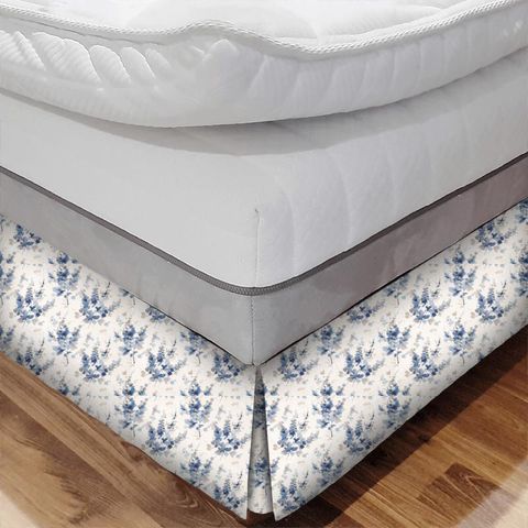 Delphiniums Indigo Bed Base Valance