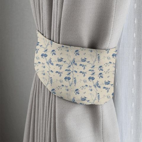 Woodland Chorus Indigo/Linen Tieback