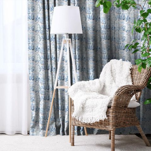 Waterperry Indigo Made To Measure Curtain