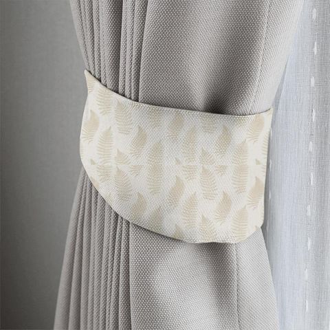 Fern Embroidery Ivory Tieback