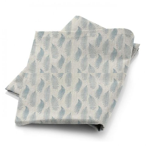 Fern Embroidery Powder Blue Fabric