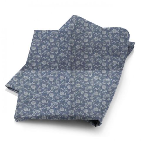 Bird Garden Denim Fabric