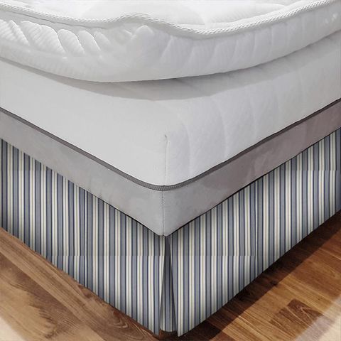 Regatta Stripe Denim Bed Base Valance