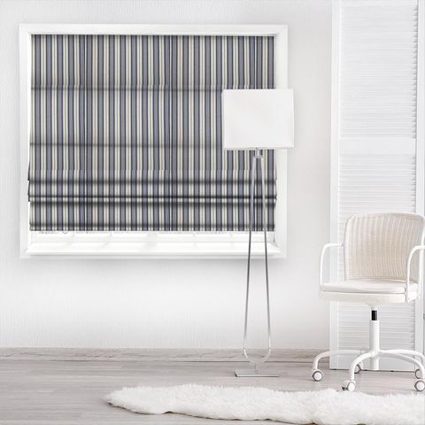 Regatta Stripe Denim Made To Measure Roman Blind