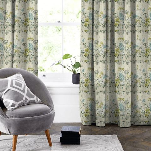 Wild Meadow Pistachio Made To Measure Curtain