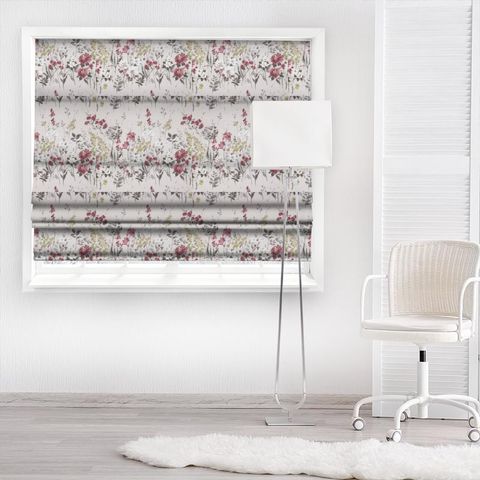 Wild Meadow Ruby Made To Measure Roman Blind