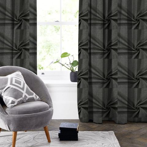 Swaledale Anthracite Made To Measure Curtain