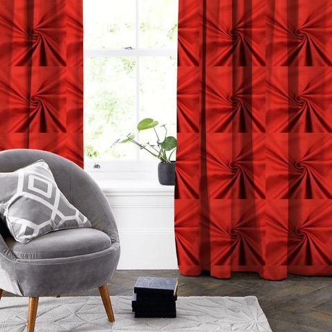 Panama Red Made To Measure Curtain
