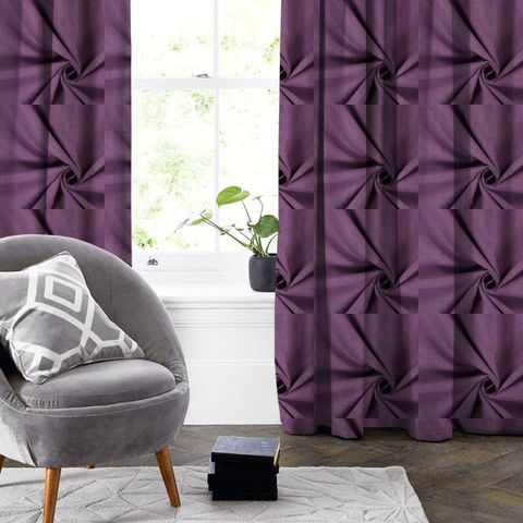 Saxon Plum Made To Measure Curtain
