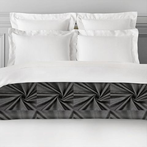 Bamboo Anthracite Bed Runner