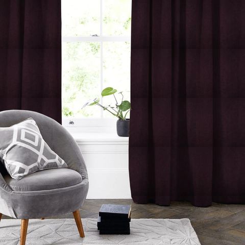 Mirage Aubergine Made To Measure Curtain