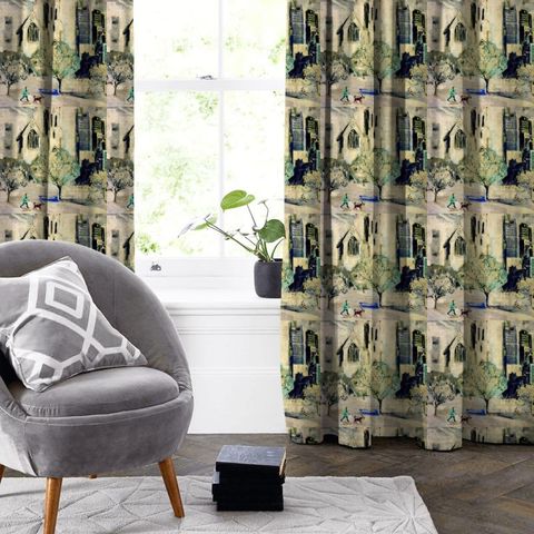 Walk In The Park Sapphire Made To Measure Curtain