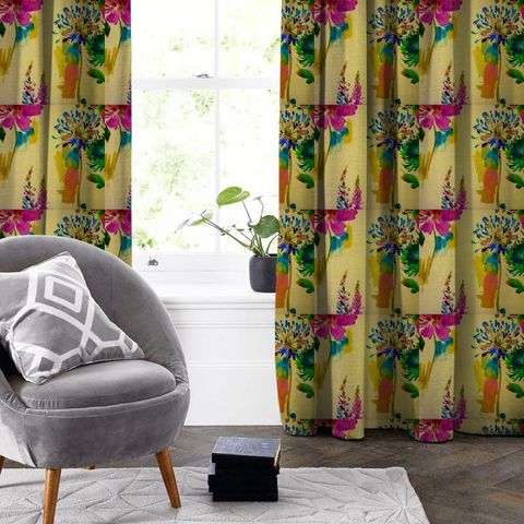 Painted Garden Petunia Made To Measure Curtain
