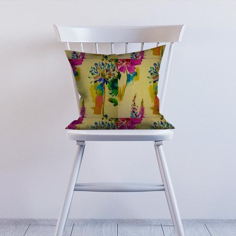 Painted Garden Petunia Cushion