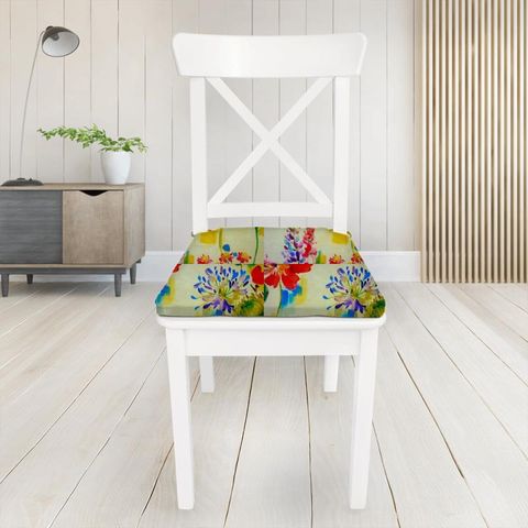 Painted Garden Jewel Seat Pad Cover