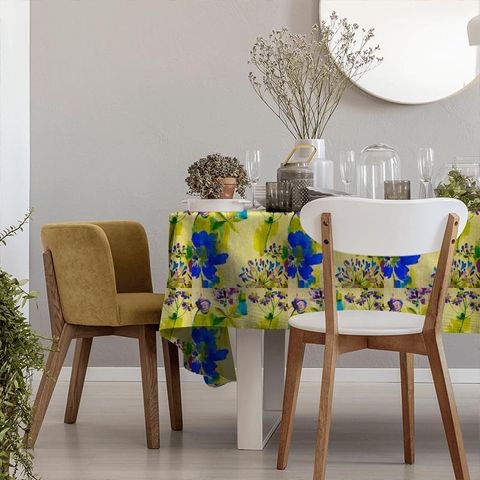Painted Garden Cobalt Tablecloth