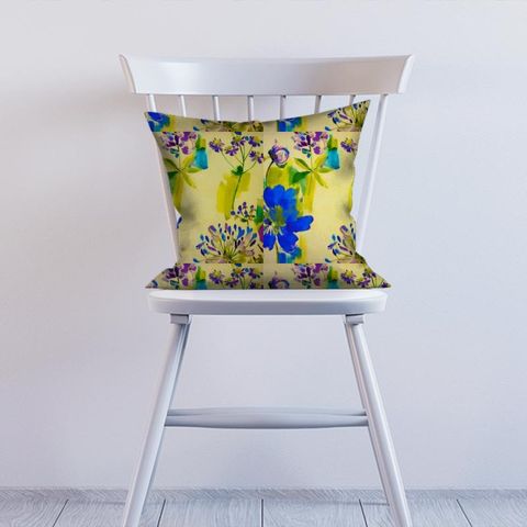 Painted Garden Cobalt Cushion
