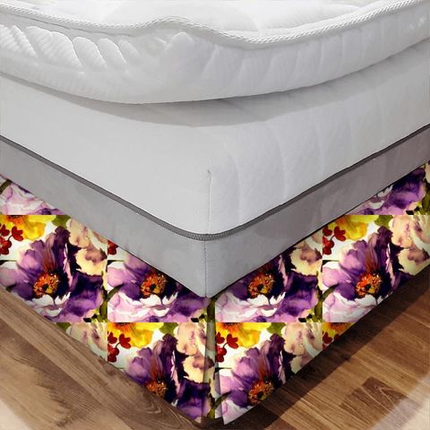 Gardenia Grape Bed Base Valance