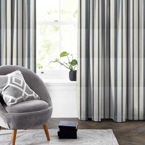 Oxford Navy Made To Measure Curtain