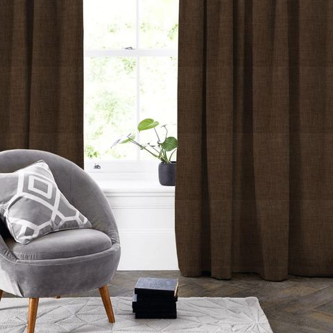 Linoso Chocolate Made To Measure Curtain
