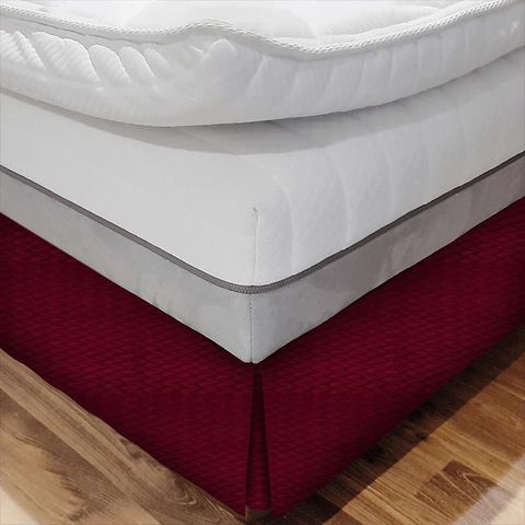 Tempo Crimson Bed Base Valance