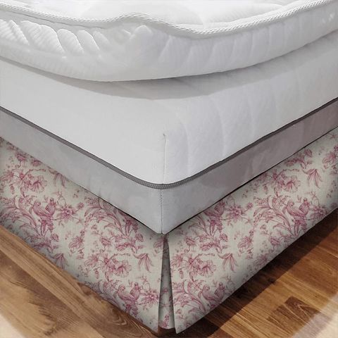 Kellie Raspberry Bed Base Valance