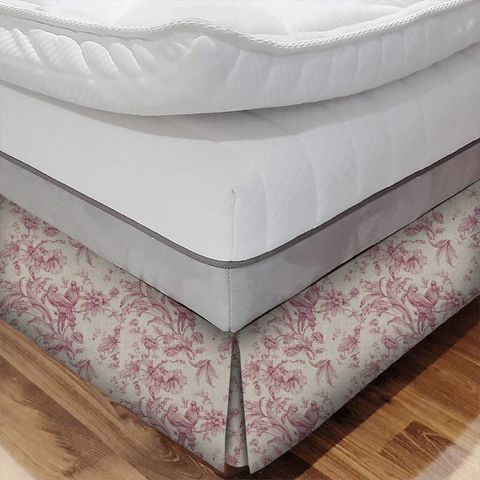 Kellie Raspberry Bed Base Valance