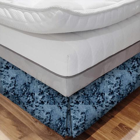 Crush Azure Bed Base Valance