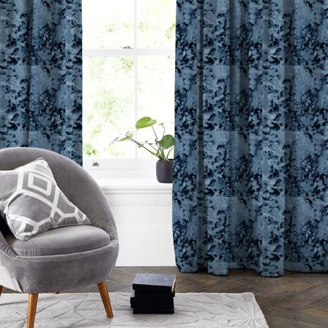 Crush Azure Made To Measure Curtain