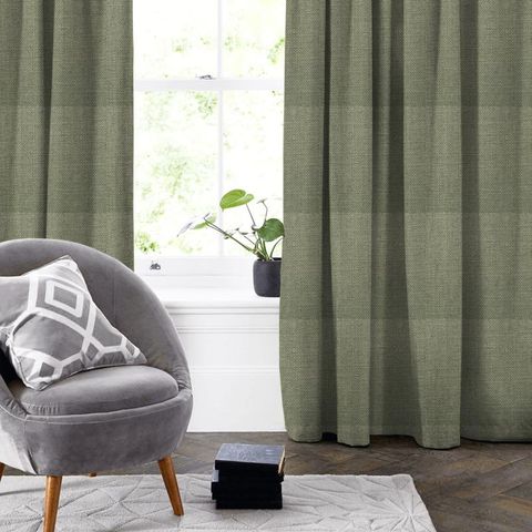 Henley Olive Made To Measure Curtain