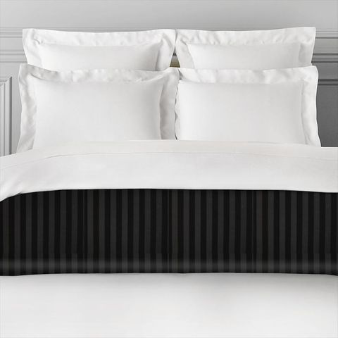 Ascot Stripe Black Bed Runner