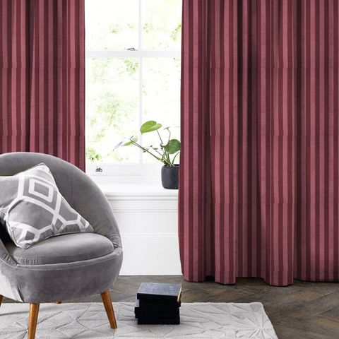 Ascot Stripe Fuchsia Made To Measure Curtain