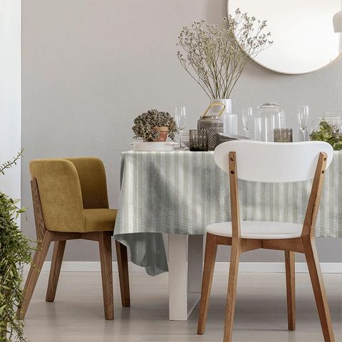 Ascot Stripe Ivory Tablecloth