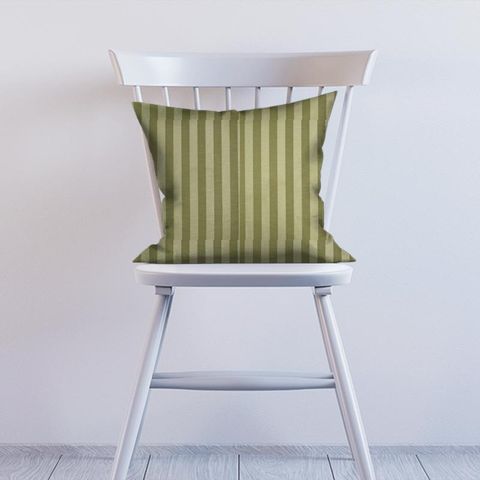 Ascot Stripe Lime Cushion
