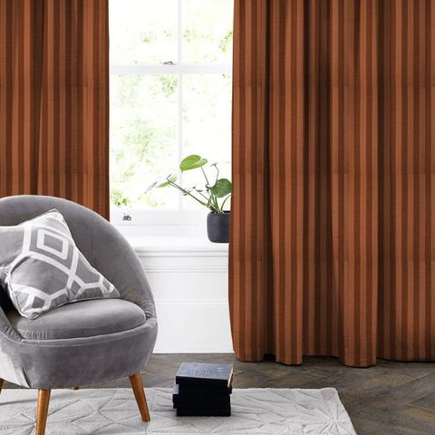 Ascot Stripe Spice Made To Measure Curtain