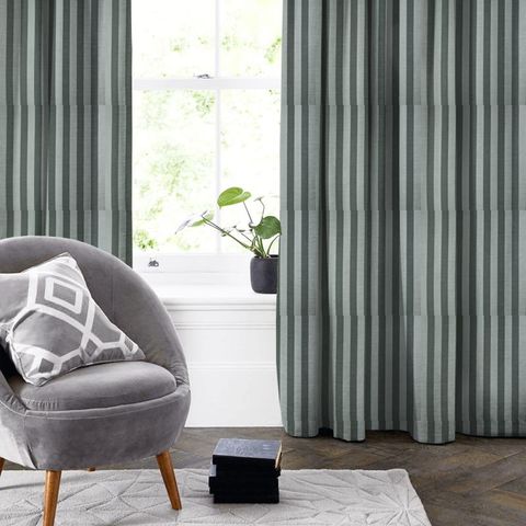 Ascot Stripe Teal Made To Measure Curtain
