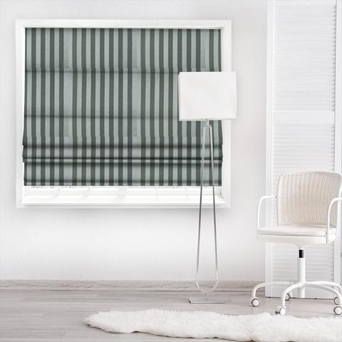 Ascot Stripe Teal Made To Measure Roman Blind